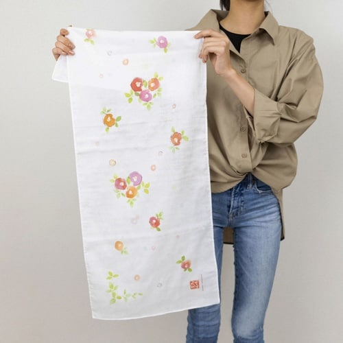 タオル ガーゼ 手ぬぐい 35×90cm 椿