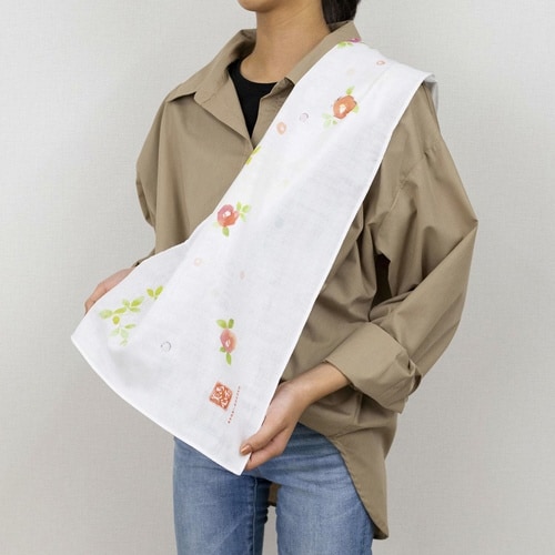 タオル ガーゼ 手ぬぐい 35×90cm 椿