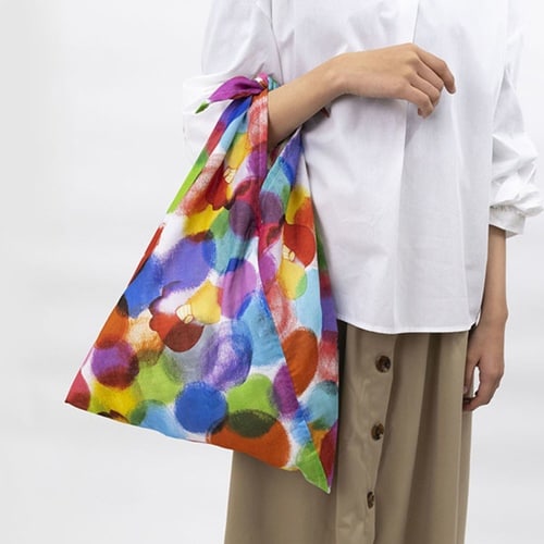 エコバッグ あずまトート 花柄 椿と丸