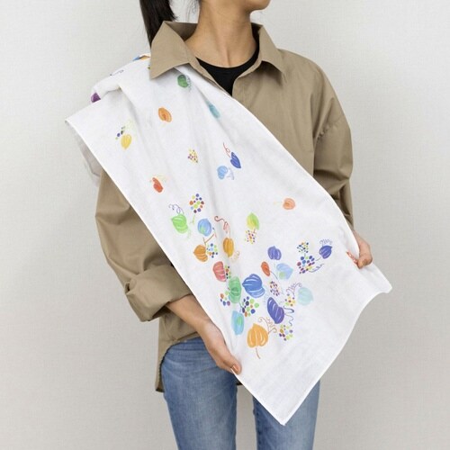 タオル ガーゼ 手ぬぐい 35×90cm ほおずき