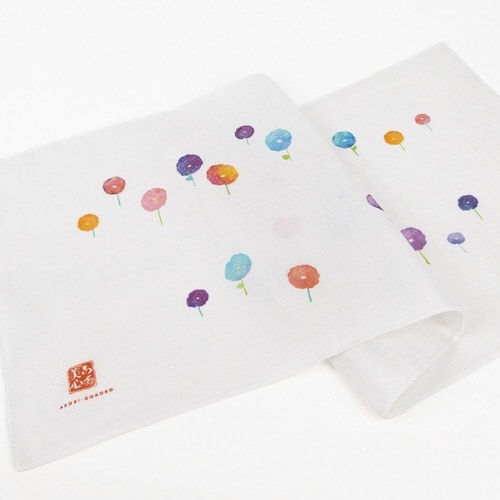 タオル ガーゼ 手ぬぐい 35×90cm 万寿菊