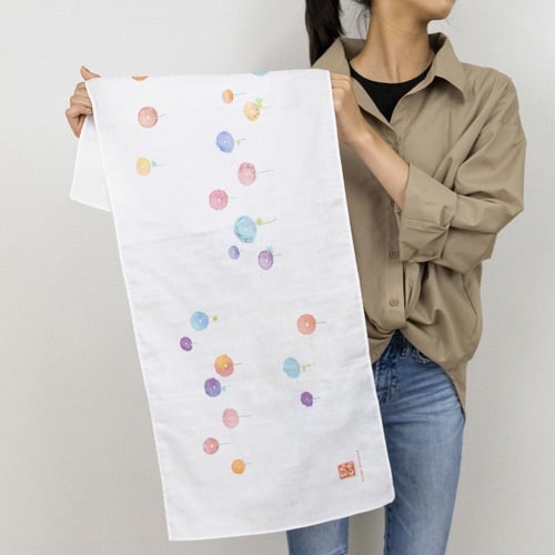 タオル ガーゼ 手ぬぐい 35×90cm 万寿菊