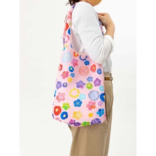 エコバッグ 撥水エコバッグ マチ付き ピンク