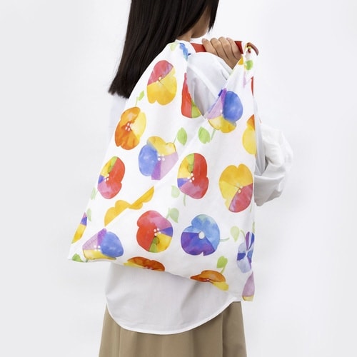 エコバッグ あずまトート 花柄 虹