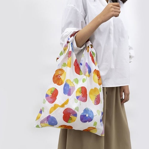 エコバッグ あずまトート 花柄 虹