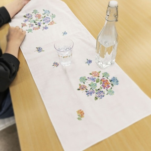 タオル ガーゼ 手ぬぐい 35×90cm アジサイ