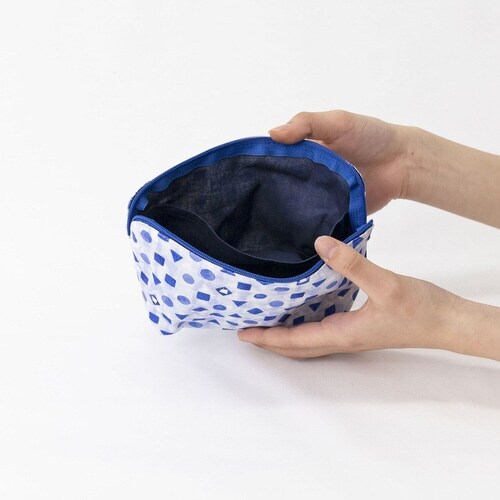 ポーチ オーガニックコットン 100% かくれ千鳥