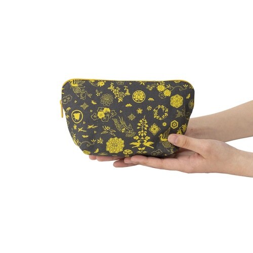 ポーチ オーガニックコットン 100% 花小紋