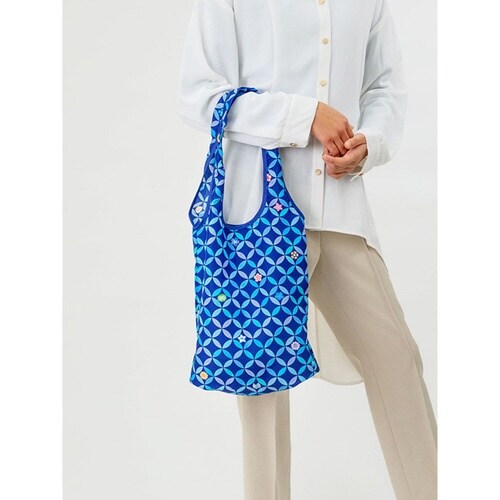 エコバッグ 撥水エコバッグ マチ付き ネイビー