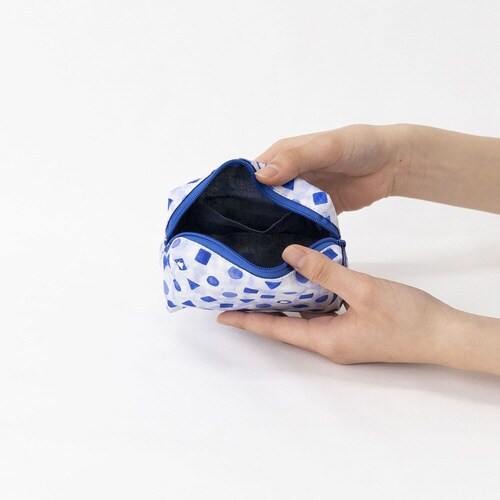 ポーチ オーガニックコットン 100% かくれ千鳥