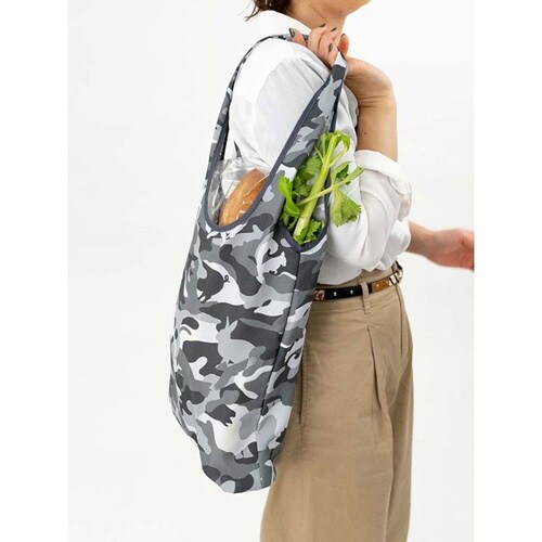 エコバッグ 撥水エコバッグ マチ付き グレー