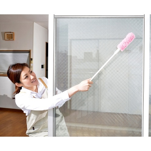 網戸ブラシ 取替え式 あみ戸びっクリーン ピンク