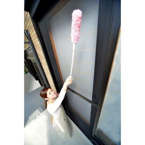 網戸ブラシ 取替え式 あみ戸びっクリーン ピンク