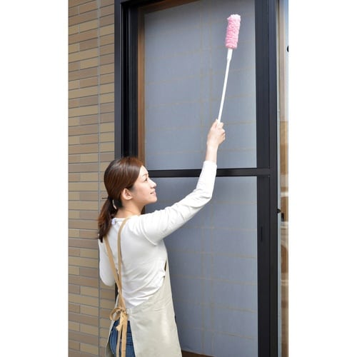 網戸ブラシ 取替え式 あみ戸びっクリーン ピンク