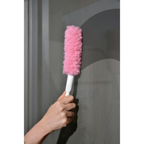 網戸ブラシ 取替え式 あみ戸びっクリーン ピンク