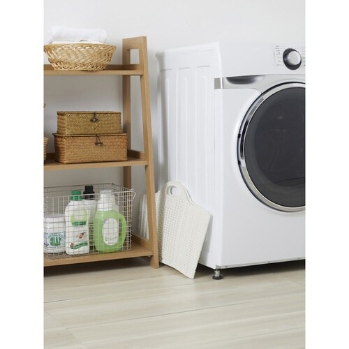 折りたためる ランドリーバスケット アイボリー