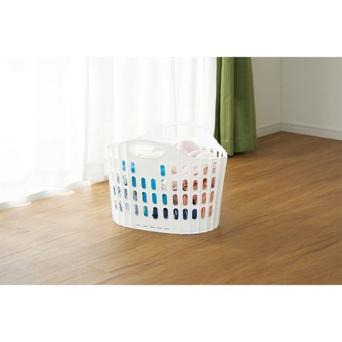 ランドリーバスケット 折りたたみ ホワイト