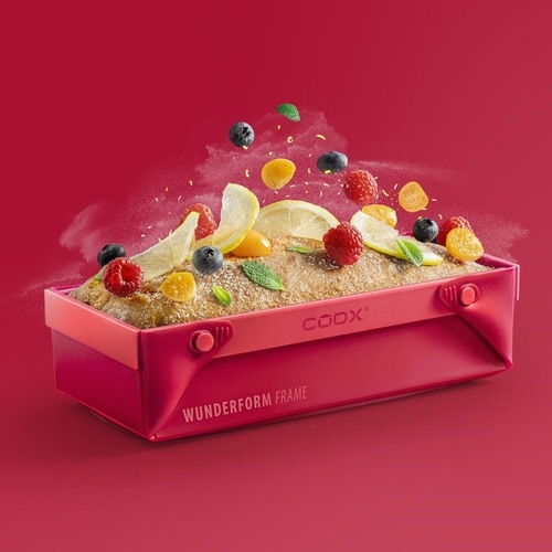 ケーキ型 coox 洗いやすい レッド