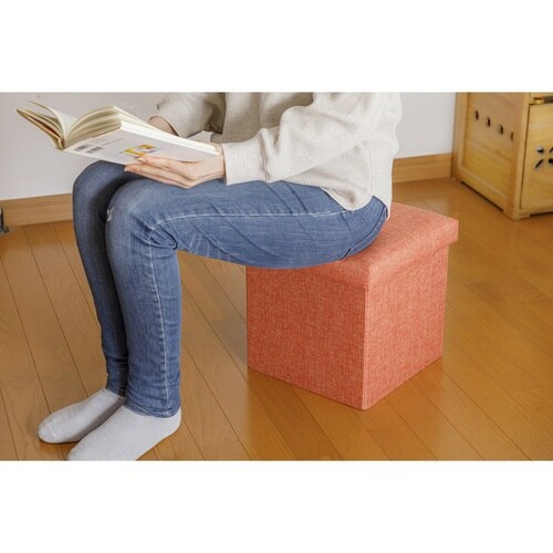 収納ボックス Storage Stool オレンジ