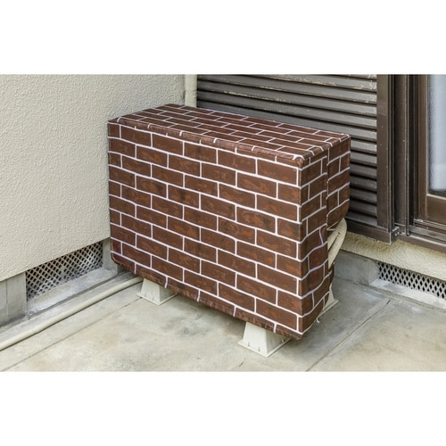 室外機カバー フリーサイズ レンガ柄