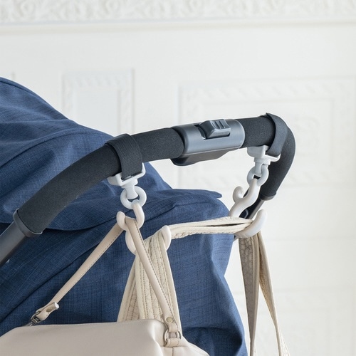 フック ベビーカー用 ダブルフック ペールピンク