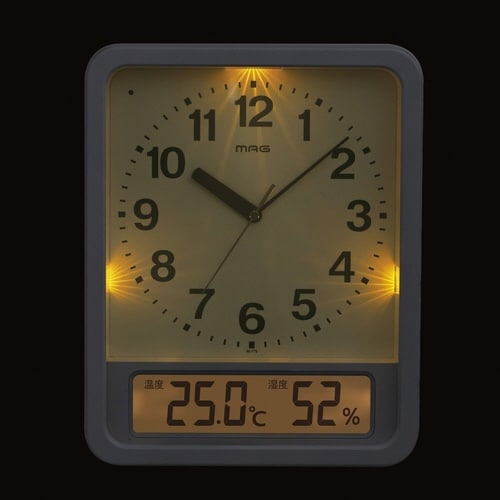 掛時計 MAG電波自動点灯置掛両用時計 ルック