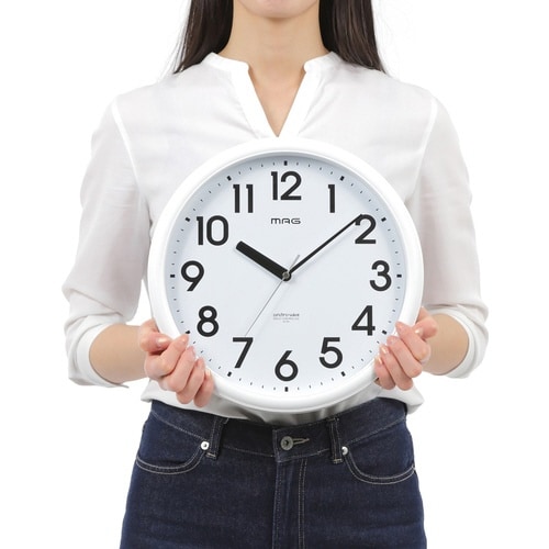 掛け時計 リゲル 電波時計 夜間秒針停止