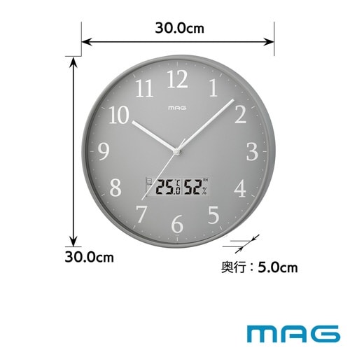 掛け時計 グリージョ MAG 電波時計