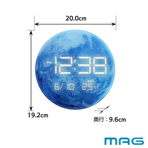 置き時計 デジタル MAG LED アース