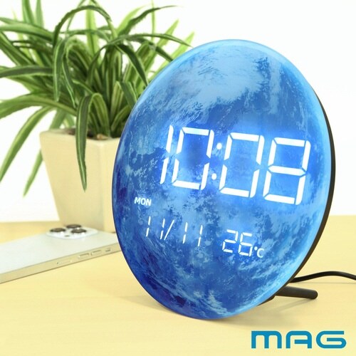 置き時計 デジタル MAG LED アース