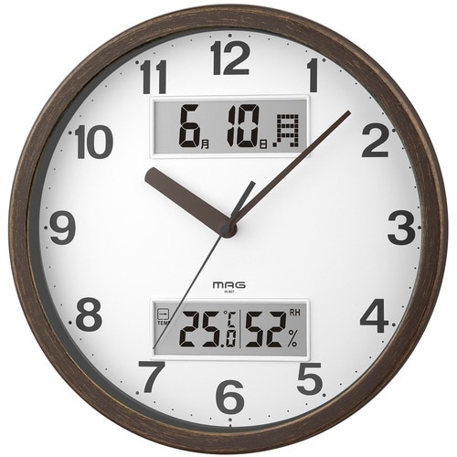掛け時計 MAG ダブルポイント ブラウン