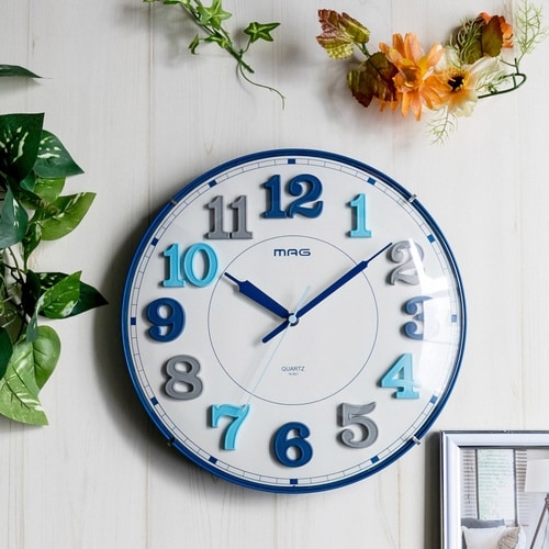 掛け時計 タイムブロック 直径30.8cm