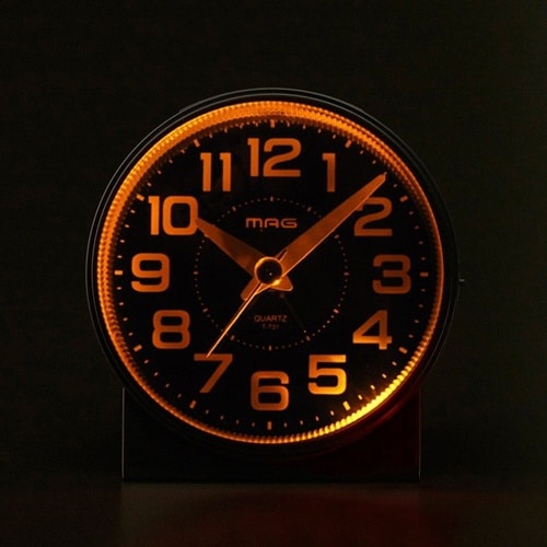 目覚まし時計 光助 時計 ライト付き 連続秒針