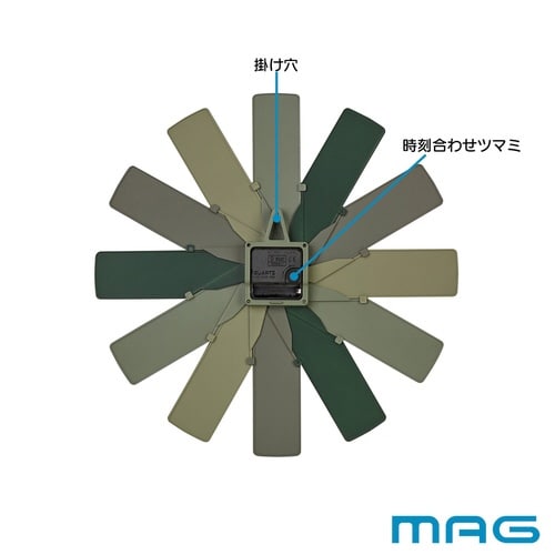 掛け時計 CLOCK IN THE グリーン