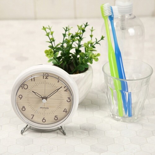 置き時計 防水 アンフィー 掛時計 時計 ホワイト