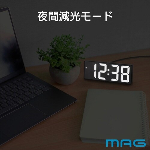 置き時計 フラットアワー デジタル時計 LED