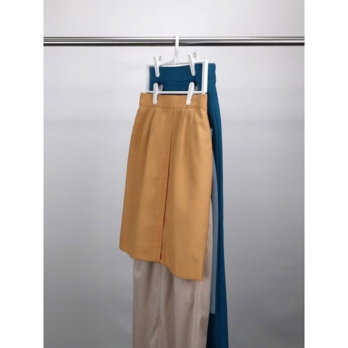 ハンガー スカートすっきり4段 スノーホワイト