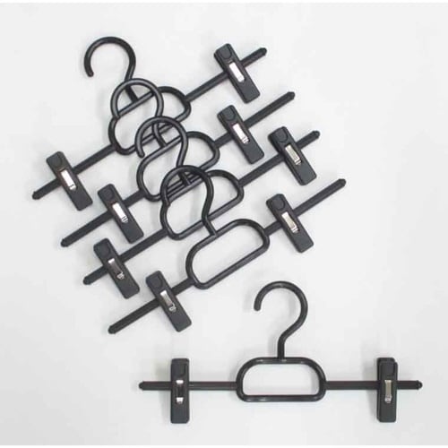 衣類ハンガー ボトムハンガー 5本組 ブラック