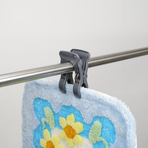 竿ばさみ 2個組 ワイド竿止めクリップ 洗濯ばさみ