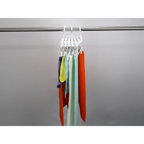 洗濯ハンガー 伸縮 スノーホワイト