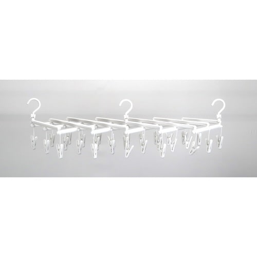 洗濯ハンガー 伸縮 スノーホワイト