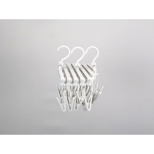 洗濯ハンガー 伸縮 スノーホワイト