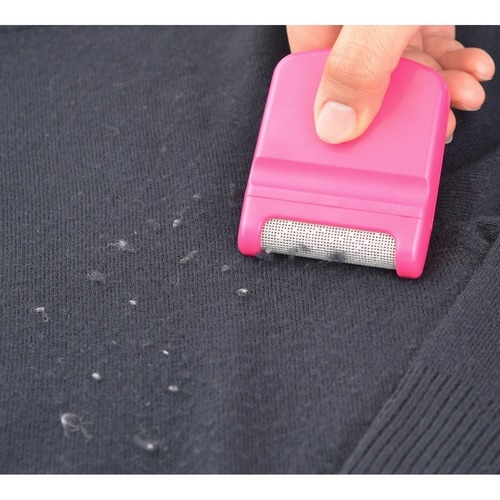 毛玉取り 毛玉おとし 電池不要 エコ ピンク