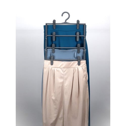 ハンガー スカートすっきり4段 ロックグレー