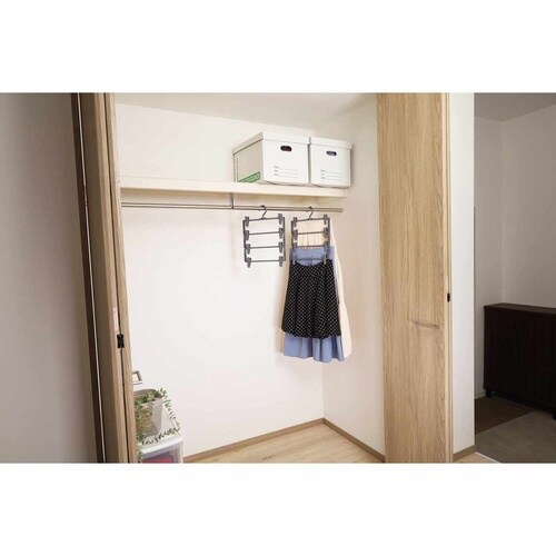 ハンガー スカートすっきり4段 ロックグレー