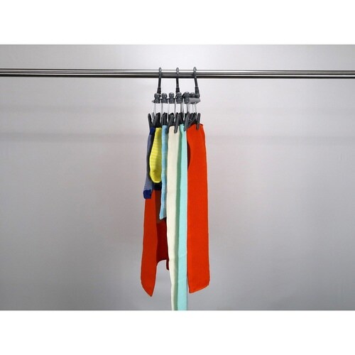 洗濯ハンガー 伸縮 フリーピンチャー ロックグレー