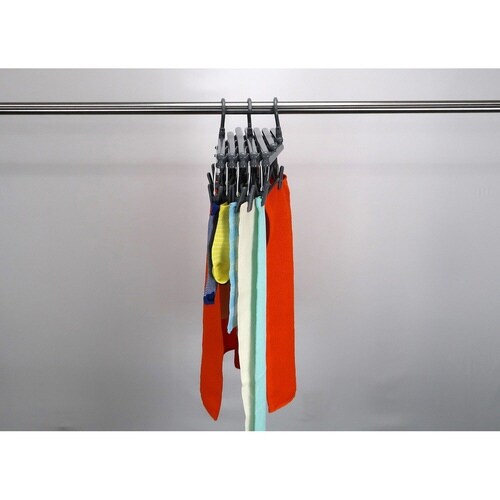 洗濯ハンガー 伸縮 フリーピンチャー ロックグレー