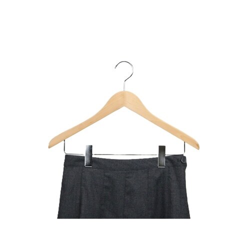 ハンガー 木製ハンガー クリップ付 5本組 クリア