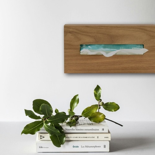 ティッシュケース バスク マグネット ブラウン