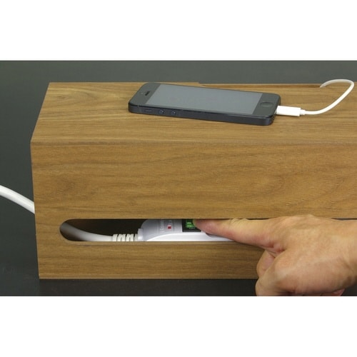 ケーブルボックス ケーブルホルダー ブラウン